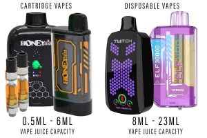 Vape Juice Capacity Cart Pens vs Disposable Vapes
